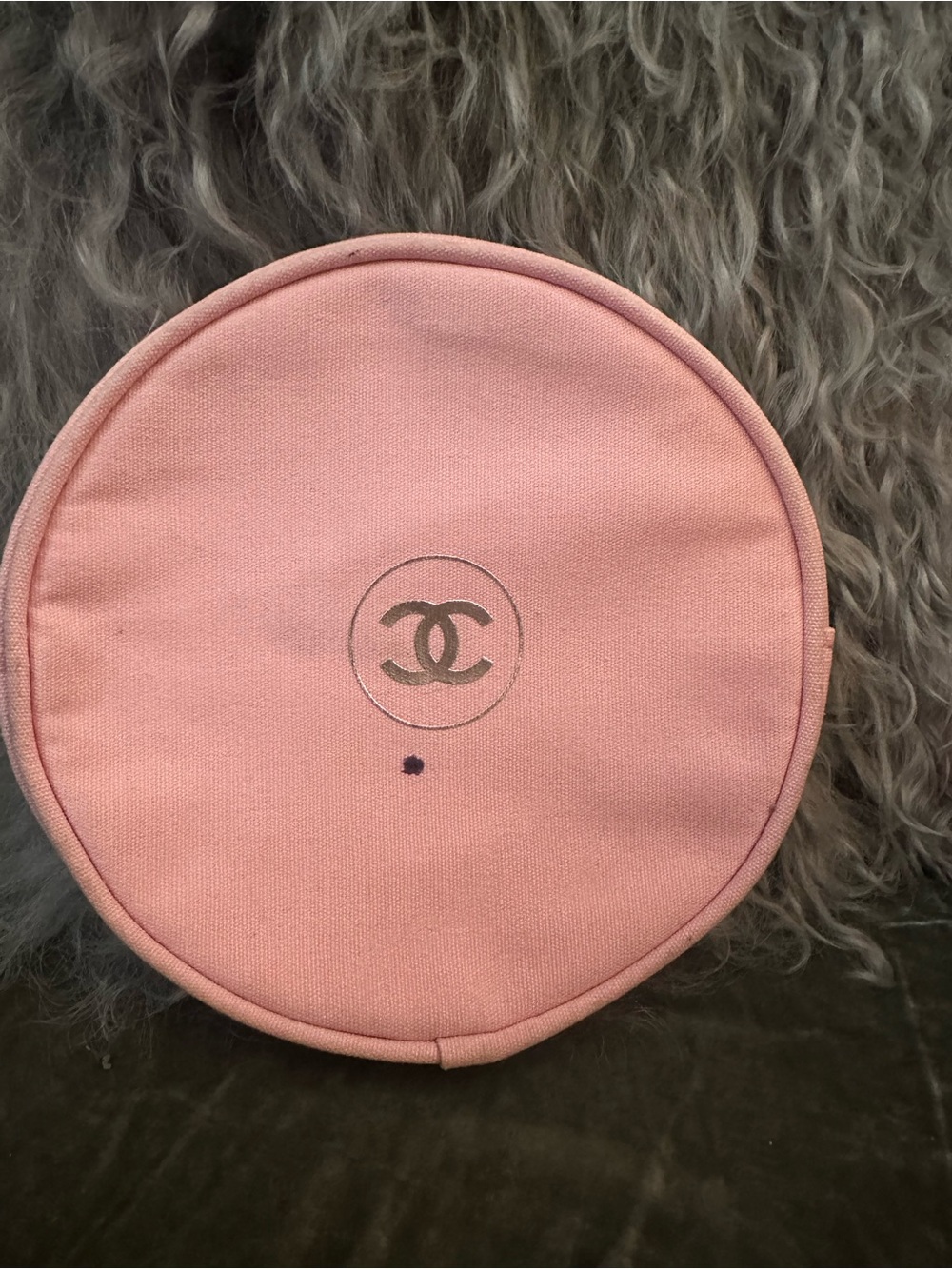 Chanel Beauté Pink Round Insulated Thermal Pouch Makeup Bag GWP VIP Gift Flawed